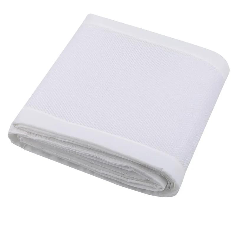 Respirável malha berço forro para bebês, cama confortável para meninas, 4 painel berço, circunferência - Image 1