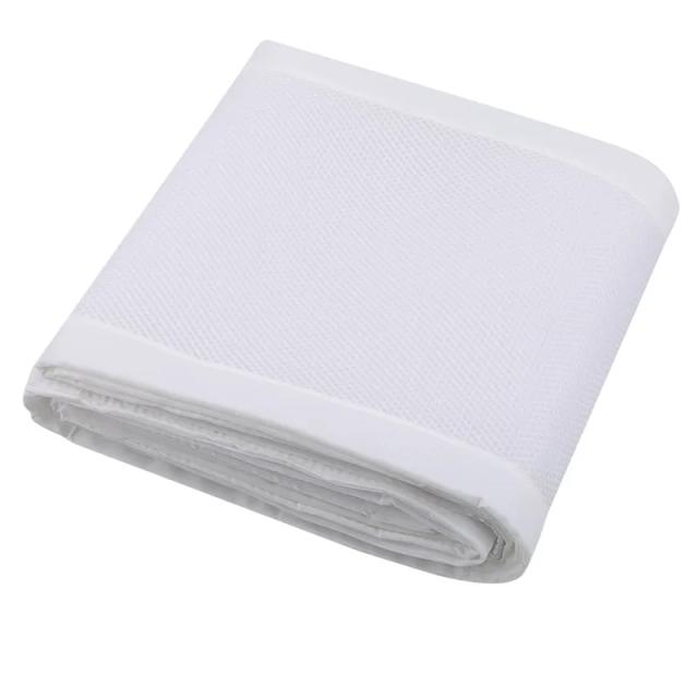 Respirável malha berço forro para bebês, cama confortável para meninas, 4 painel berço, circunferência