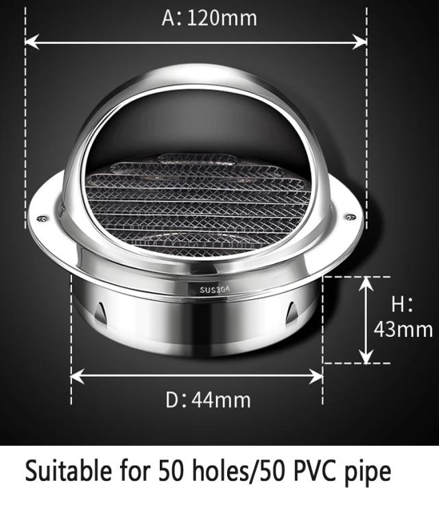 Grelha de Ventilação em Aço Inoxidável para Teto e Parede - Durabilidade e Proteção