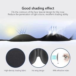 Máscara de Olhos 3D Contornada para Dormir - Bloqueio de Luz para Homens e Mulheres, Viseira Côncava para Sono Profundo e Visão Noturna - Image 3