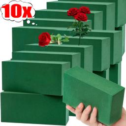 Bloco de espuma floral verde, arranjo de flores diy, esponja seca e molhada, tijolos absorventes para flores, aniversário, casamento, decoração de jardim - Image 1