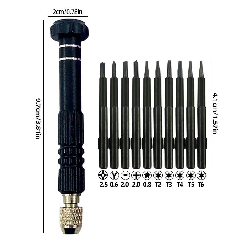 Precision Screwdriver Set para telefones celulares, notebooks e computadores, perfeito para pequenas manutenção e desmontagem, 10 em 1 - Image 1