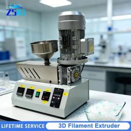 Extrusora de filamento 3D Extrusora de parafuso único Laboratório Extrusora de filamento de impressão 3D Máquina de extrusão de moldagem de borracha plástica - Image 1