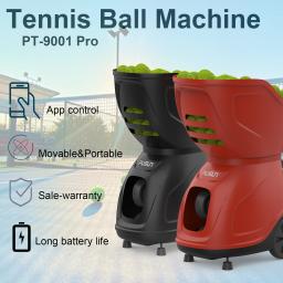Máquina de Bolas de Tênis, PUSUN PT-9001 Pro, Máquina Avançada de Bolas de Tênis com Capacidade para 150 Bolas, Três Modos de Controle, Treinamentos com IA - Image 1