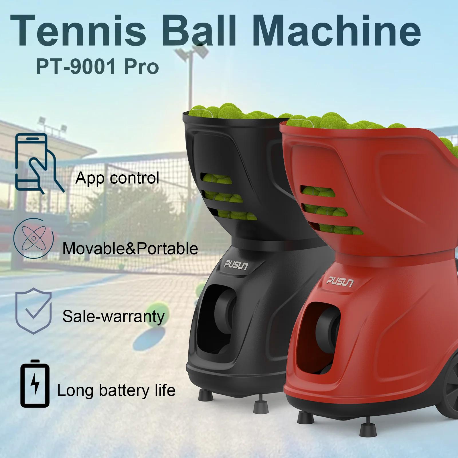 Máquina de Bolas de Tênis, PUSUN PT-9001 Pro, Máquina Avançada de Bolas de Tênis com Capacidade para 150 Bolas, Três Modos de Controle, Treinamentos com IA - Image 1