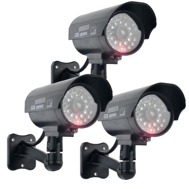 ALARMEST Câmera Falsa CCTV de Segurança à Prova D'Água com LED Piscante - Unidade Única