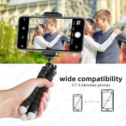 Mini tripé com clipe de telefone para smartphone perna flexível gorillapod monopé com clipe de telefone para iPhone Xiaomi Samsung - Image 3