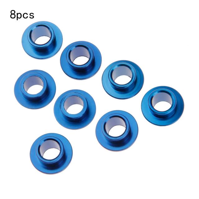 Liga de alumínio Inline Skate Espaçadores, Bucha de rolamento para patins, Powerslide Skating Spacer Peças, 5 cores, 8 pcs