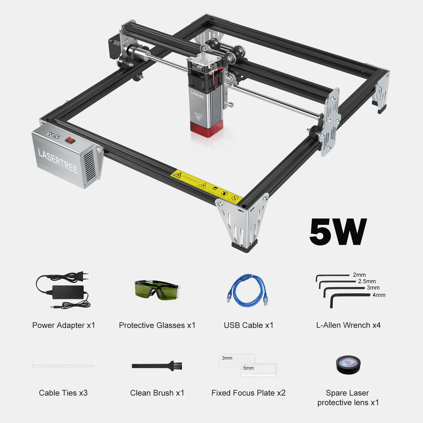 Cortador e Gravador a Laser LASER TREE com Módulo Laser de 5W10W 20W 30W 60W, Ferramenta de Corte e Gravação DIY de Alta Precisão para Madeira e Acrílico - Image 1