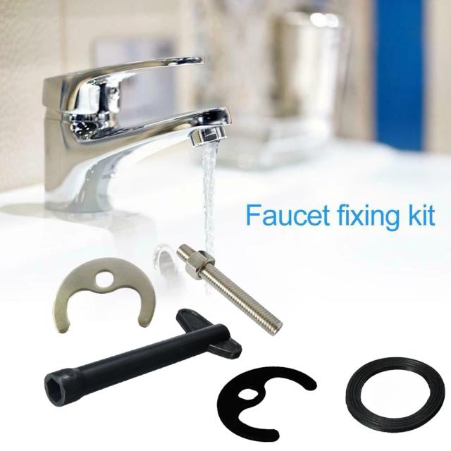 Kit de Fixação para Torneira Monobloco com Parafuso, Arruela e Chave - Peça de Reposição Essencial