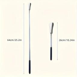 1 peça extrator de sapato retrátil de aço inoxidável, assistente de sapato, adequado para homens e mulheres, schoenlepel, buzina de sapato - Image 3