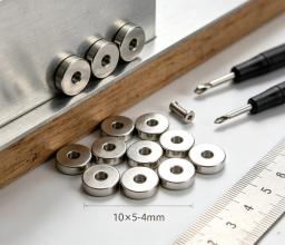 Ímã de Neodímio Redondo Cônico 10x5‑4mm, Forte, Diâmetro Externo 10x5mm, Furo de 4mm, Ímãs Magnéticos Permanentes NdFeB 10*5‑4 mm - Image 3