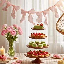 12-120 pçs arco rosa guirlanda pendurado pingente bowknot banner para meninas princesa festa de aniversário decoração de fundo de foto de casamento - Image 4