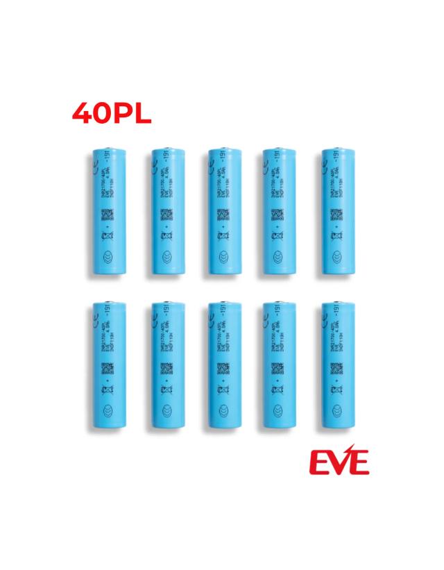 EVE Kit 10 Baterias Li-Ion 21700 4000mAh 3,6V 40PL