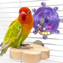 Brinquedo Interativo para Papagaios, Brinquedo para Gaiola de Pássaros, Dispensador Rotativo de Petiscos, para Estimulação Mental e Entretenimento - Image 3