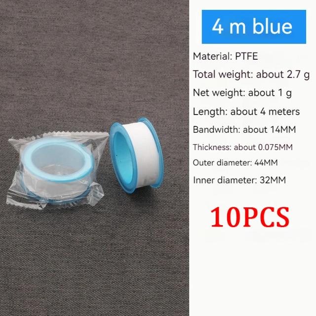 Fita de Vedação de Rosca PTFE 10 Peças - Vedação Impermeável para Encanamento