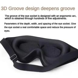 Máscara de dormir 3d, espuma de memória, bloqueio de luz, máscara de sono, sombra, venda para os olhos, máscara de sono, ajuda para dormir, máscara facial - Image 3