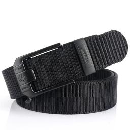 Cinto tático de fivela automática de metal para homens, cinto de nylon grosso, calças jeans multifuncionais ao ar livre, moda - Image 4