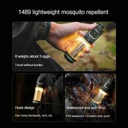 Flextail minúsculo repelente s ultraleve carry-on 151g ao ar livre portátil acampamento sem fio mosquito lâmpada repelente elétrica 2-em-1 ipx5 - Image 4