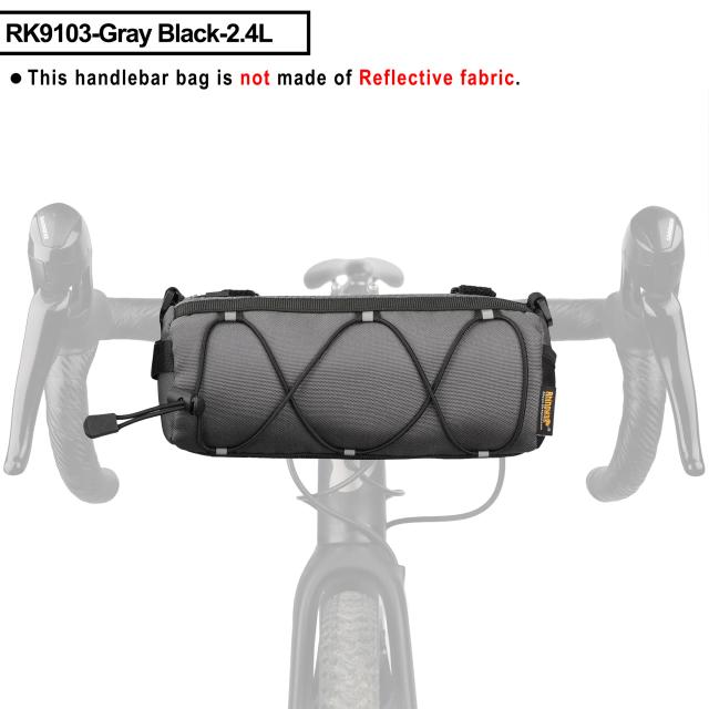 Rhinowalk-Handlebar Bag portátil para bicicleta, saco dianteiro, alta visibilidade, reflexivo, 12 cores, MTB, ciclismo de estrada, quadro de bicicleta, tubo, 2.4L