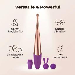 Vibrador de Dedo Poderoso para Ponto G Feminino, Estimulador de Clitóris e Mamilo, Massajador de Mamilo para Orgasmo Rápido, Brinquedos Sexuais para Adultos Iniciantes - Image 3