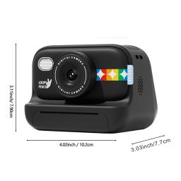 Câmera colorida de impressão instantânea para crianças, presentes de aniversário de Natal para meninos e meninas, câmeras de vídeo digitais HD sem tinta papel térmico - Image 6