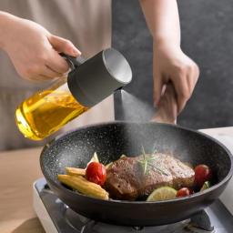 Spray de Óleo de Vidro para Fritadeira Sem Óleo – Dispensador de Azeite 2 em 1, Pulverizador de Cozinha com Névoa Fina, Borrifador de Óleo Recarregável à Prova de Vazamentos - Image 6