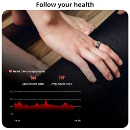 COLMI-R06 Anel inteligente para homens e mulheres, freqüência cardíaca e monitor de oxigênio no sangue, IP68 à prova d'água, 5ATM, modo multiesportivo, 2021 - Image 3