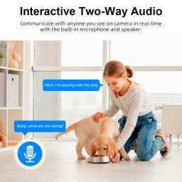 Câmera IP Fuers 4K 8MP, para uso interno, com Wi-Fi, sem fios, para vigilância, compatível com o aplicativo Tuya Smart Home, com função de rastreamento automático, sistema de segurança CCTV e monitor para bebés. - Image 2