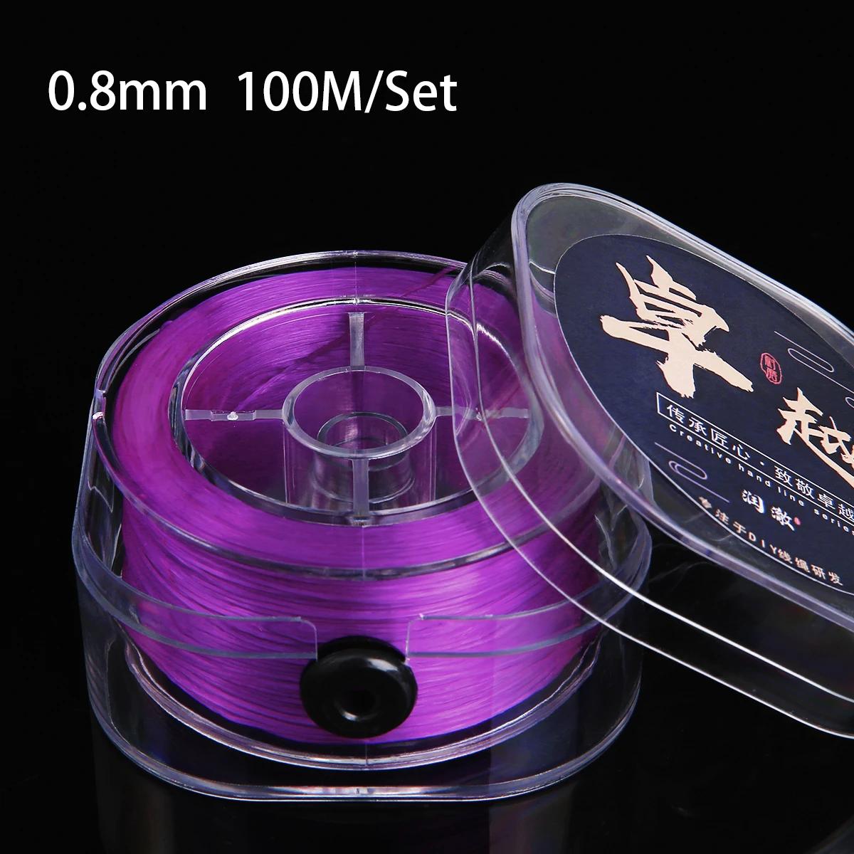 Cordões de fio elástico de 0.8mm, linha de cristal plana, borracha de nylon, corda elástica para fazer jóias, miçangas, pulseira, colar - Image 1