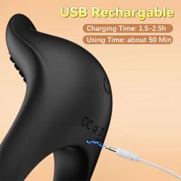 Anel Vibratório Controlado por APP para Homens, Anel Peniano para Atraso na Ejaculação, Cage de Castidade, Estimulador Clitoriano, Brinquedo Sexual para Casais - Image 6