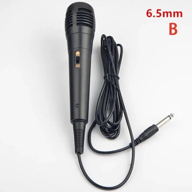Microfone Dinâmico Profissional Portátil Preto para Karaokê e Gravação
