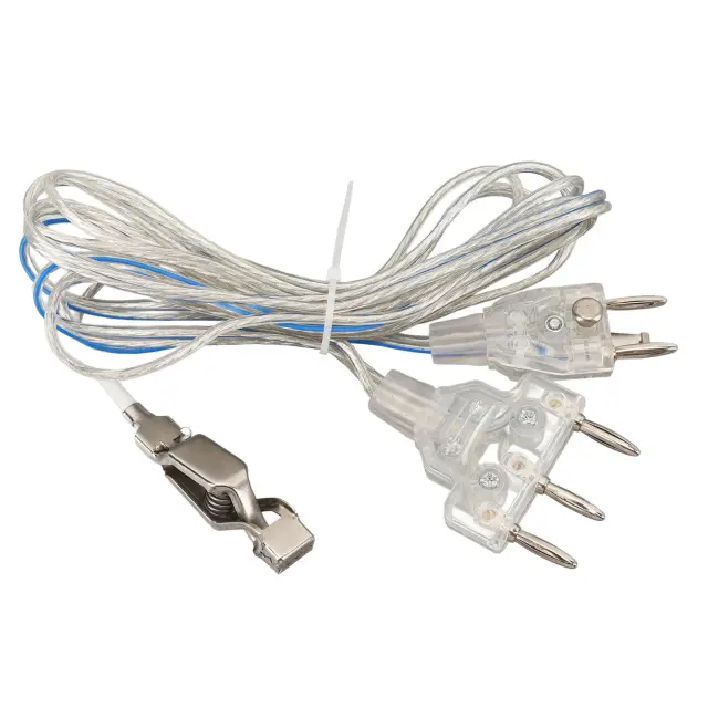 Dispositivos de esgrima cabo esgrima sabre folha epee corpo cabo de aço inoxidável plástico transparente esgrima cabeça fio para competições
