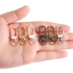 10/20/50 pçs giratória com anéis fecho lagosta ganchos fechos de metal para diy bolsa cinto cinta cão fivela chaveiro acessórios - Image 6