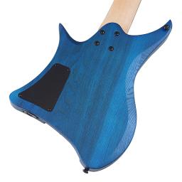 8 cordas 686mm sclae guitarra elétrica sem cabeça 30 Polegada fanned traste design sólido cinza corpo mini guitarra com roud trastes - Image 3