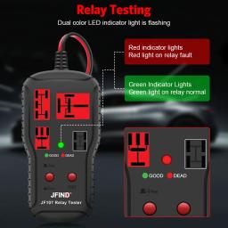 Testador de relé de carro testador de tensão universal 12v 24v led luz indicadora automotiva bateria verificação relé ferramentas diagnóstico - Image 4