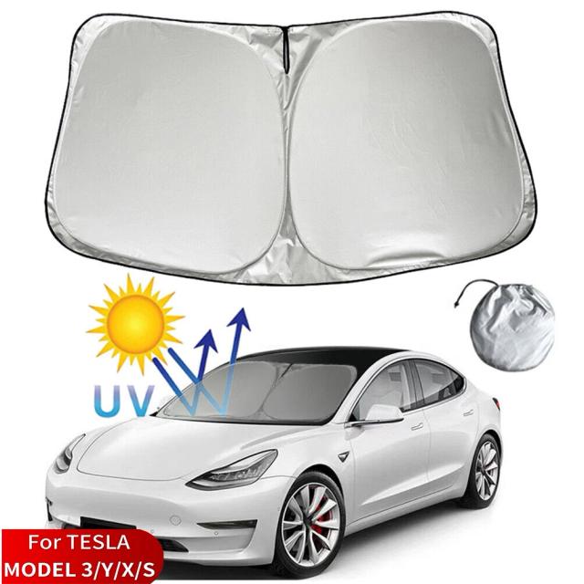 Protetor Solar para Para-brisa Tesla Model 3/Y - Cobertura Térmica Dobrável