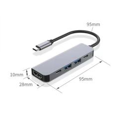 Hub usb c para 4k hdmi, base de carregamento usb 3.0 2.0 tipo c pd para macbook ipad samsung s10 dex tv mouse teclado u disk - Image 6