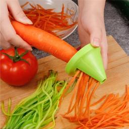 Fatiador de vegetais rotativo 3 em 1, descascador, ralador e triturador espiral com lâminas intercambiáveis para preparação de cozinha, 1 peça - Image 1