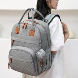 Bolsa de Fraldas Mochila Essenciais para Bebês Bolsa de Viagem Multifuncional à prova d'água com trocador Alças para Carrinho de Bebê Grande para Mamãe - Image 6