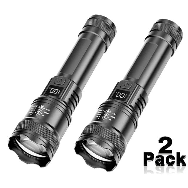Lanterna LED Ultra Brilhante 2000lm Zoom Tática USB Recarregável Longo Alcance