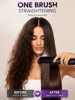 Escova Alisadora Portátil com Carregamento USB, Pente Quente Sem Fio com Revestimento Cerâmico, Ferramenta de Estilização Iônica Anti-Frizz - Image 3