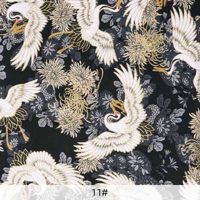 Tecido de Algodão Estampado Tradicional Japonês 100% Algodão para Artesanato DIY