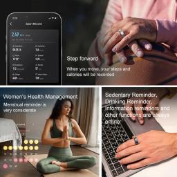 Novo R10 Anel Inteligente À Prova D' Água Monitor de Saúde Men & Women Saúde & Sleep Monitor Anéis Inteligentes Modos Multi-esporte QRing APP - Image 4