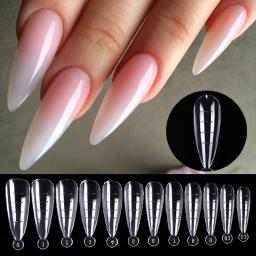 100 unidades/caixa de Formas para Unhas em Gel Poligel Transparente – Ferramentas Profissionais para Manicure Perfeita - Image 1