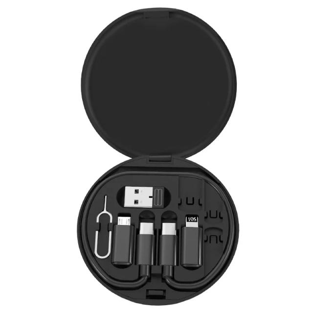 Kit Adaptador de Carregamento Multi USB Tipo C 60W para C, USB A, Micro USB e Lightning