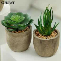 Mini plantas suculentas artificiais evergreen, pequenas plantas simuladas em vaso de árvore, flores falsas, enfeites de mesa de escritório, decoração de jardim doméstico - Image 4