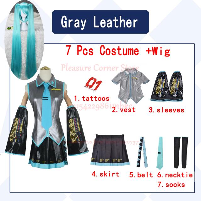 Hatsune Miku 2025 VOCALOID Cosplay Vestido Fórmula Roupas Miku Cosplay Ternos