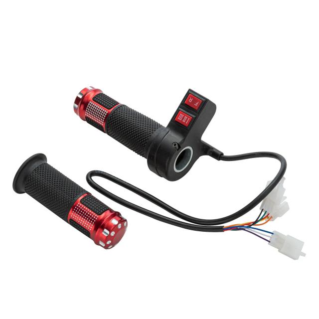 Poer guiador de acelerador de bicicleta elétrica de 3 velocidades para acelerador de trike controle para frente e para trás