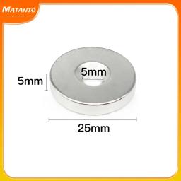 Ímãs Fortes Permanentes de NdFeB 25x5-5 mm, Ímã Magnético de Neodímio Redondo com Furo de 5mm 25*5 mm 25X5-5mm 25*5-5 - Image 2
